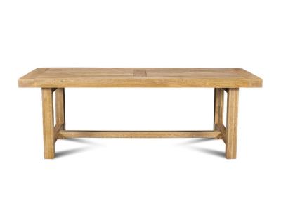 Table de ferme bois ch&ecirc;ne massif L220 - la bresse - Ch&ecirc;ne clair