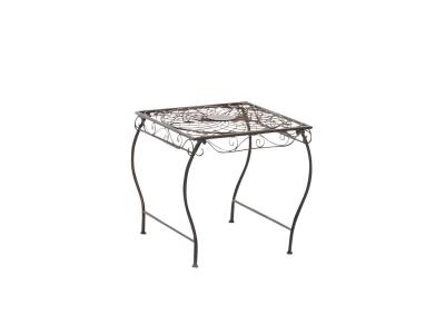 CLP  Table D'ext&eacute;rieur Zarina en Fer forme carr&eacute;e 50 x 45 cm, Bronze