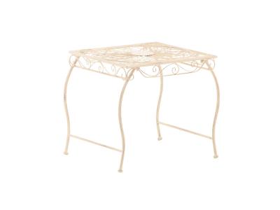 CLP  - Table de jardin carr&eacute;e Zarina 50 x 45 cm antique/cr&egrave;me