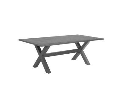 BELIANI  - Table de jardin en aluminium gris 200 x 105 cm CASCAIS