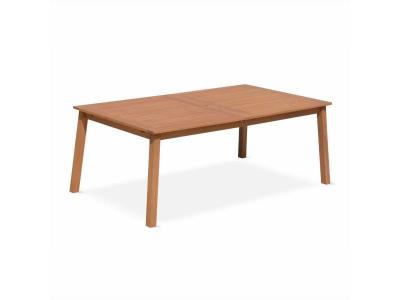 SWEEEK Table de jardin extensible en bois eucalyptus 10 places
