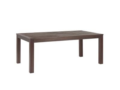 BELIANI Table de jardin en bois eucalyptus fonc&eacute; 180 x 100 cm tuscania 263189