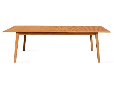 OVIALA Table de jardin extensible en bois d'eucalyptus - Marron