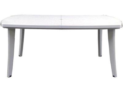 SHAF Table de jardin extensible ""Atlantic"" - R&eacute;sine - Max 2.25 m - Blanc