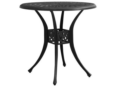 VIDAXL  - Table de jardin Noir 78x78x72 cm Aluminium coul&eacute; Noir