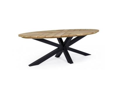 BIZZOTTO  Table en Panneau OV 240 x 110 cm Carbone RT02