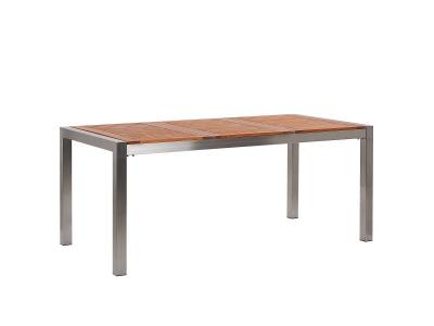 BELIANI Table de jardin en bois d'eucalyptus 180 x 90 cm grosseto 194175