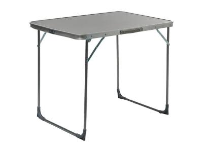 PEGANE Table de jardin pliante en aluminium coloris gris, bleu - Longueur 80 x Profondeur 60 x Hauteur 70 cm - -