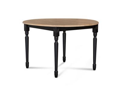 Table ronde en ch&ecirc;ne diam&egrave;tre 105 - coloris noir - victoria