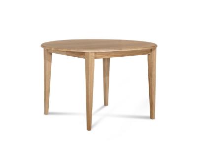 Table ronde bois D115 cm avec 1 allonge et Pieds fuseau - VICTORIA