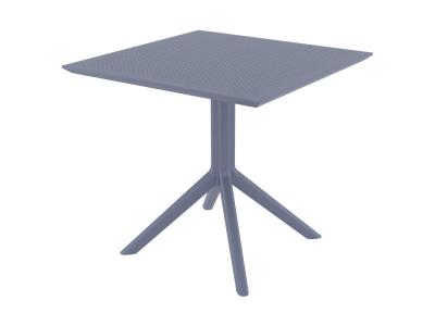  Table SKY 80 cm - table de jardin - Couleur Gris fonc&eacute;