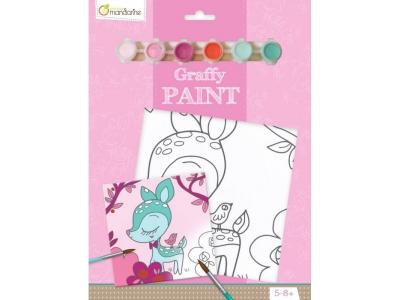 AVENUE MANDARINE  Graffy Paint Faon - 20x20 Cm - 