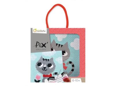 AVMA Kit cr&eacute;atif Avenue Mandarine Pix Gallery Canevas Chat