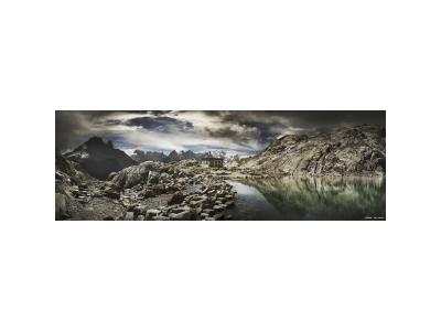 ARTIS Tableau sur toile lac blanc de chamonix 45x135 cm 611170