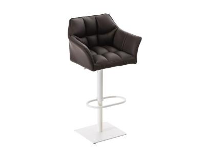 CLP Tabouret de bar Damaso en similicuir , Marron/Blanc