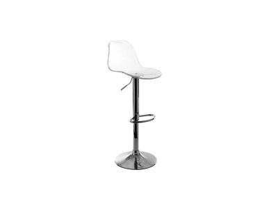 Tabouret de bar design r&eacute;glable transparent galileo - Transparent