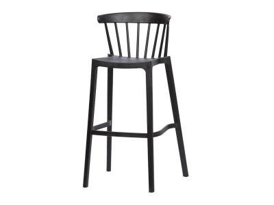 Tabouret de bar Bliss noir int&eacute;rieur/ext&eacute;rieur - Woood 