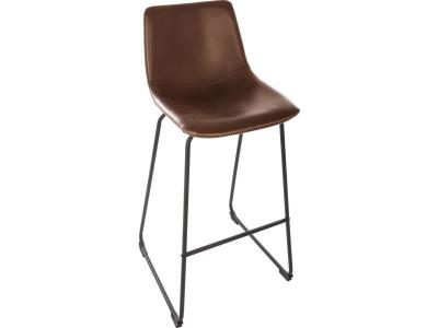 Tabouret de bar industriel Lois - h. 101 cm - 40 x 34 x 101 - Marron
