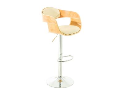 Tabouret de bar kingston , nature / cr&egrave;me