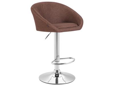 CLP Tabouret de bar Miami V2 en Tissu avec Pied en m&eacute;tal , Marron