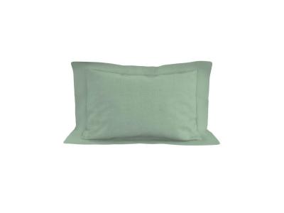 SOLEIL D OCRE Taie d'oreiller en coton 57 fils 50x70 cm UNI vert d'eau, par