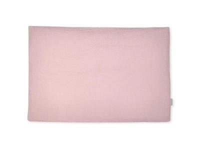 SEVIRA KIDS Taie d'oreiller b&eacute;b&eacute; enfant en gaze de coton rose 60x40 cm