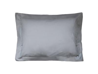 LINNEA Taie d'oreiller uni 100% coton alto 40x60 cm - Gris Alu