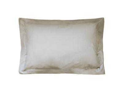 LINNEA Taie d'oreiller uni 100% coton alto 50x80 cm - Marron Chamois