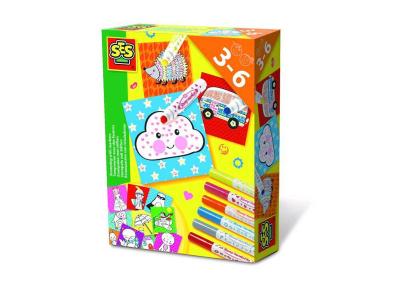 SES CREATIVE &reg; Jeu de bricolage tamponner avec des feutres
