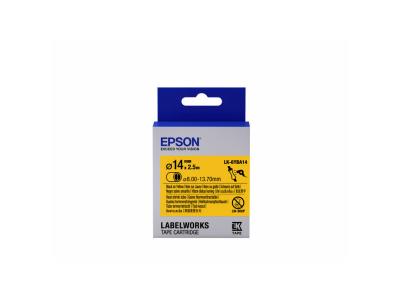 EPSON  Ruban LK-6YBA14 - Gaine thermor&eacute;tractable HST Noir/Jaune d14/2,5