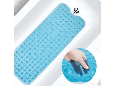 ORGANIZE Tapis de baignoire antid&eacute;rapant -  - Grande taille 100x41cm - PVC - 200 ventouses - Bleu 