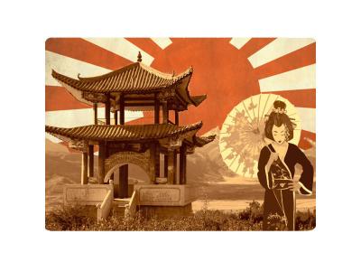 GENERIQUE CBKREATION Tapis de souris D&eacute;cor Japon 27 x 19 cm