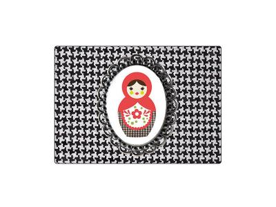 GENERIQUE Tapis de souris Poup&eacute;e russe pied de poule by Cbkreation