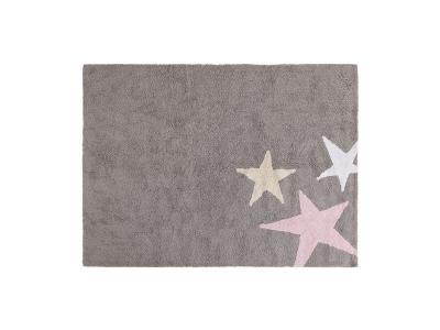 LORENA CANALS  Tapis enfant ESTRELLAS TRICOLOR gris 
