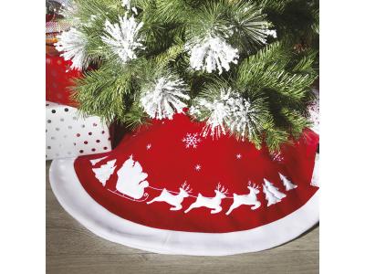 FEERIE CHRISTMAS Tapis Pour Sapin De No&euml;l Traineau - Feutrine