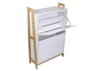 TARNBY - Meuble &agrave; Chaussures Naturel et Blanc - Altobuy