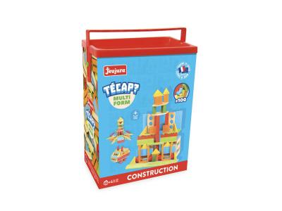 JEUJURA  - 8344- Jeux de Construction-Tecap Baril de Planchettes Multiform - 100 Pieces