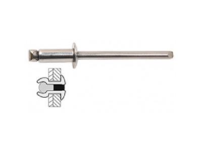 TECHMAN  - 25 rivets inox / inox &agrave; t&ecirc;te plate &oslash; 4,8 x 14 mm 7631896