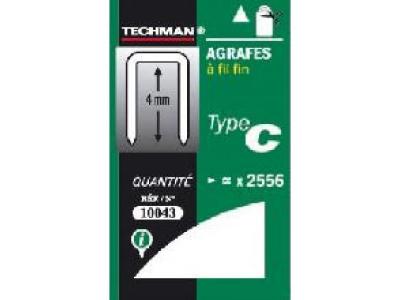 TECHMAN Agrafes fil fin type c 12mm10123 v