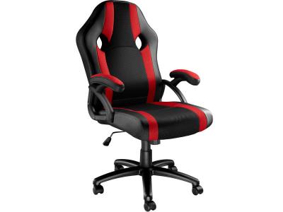 TECTAKE Chaise gamer goodman noir/rouge