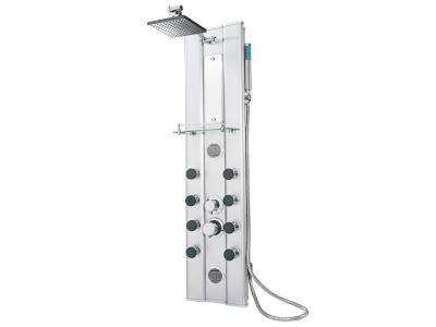 TECTAKE  colonne de douche aluminium 8 jets de massage 402117