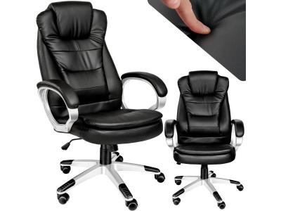 Tectake fauteuil de direction zulu - noir 400578