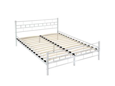 TECTAKE  lit design moderne avec sommier - 200 x 140 cm - blanc 401721