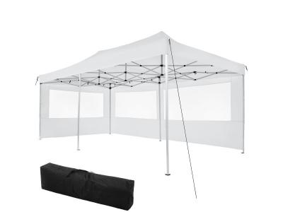 TECTAKE  tonnelle 6 x 3 m avec 2 rideaux - blanc 403158