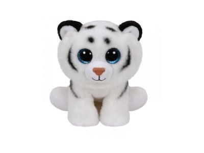 TY - Tundra Tiger Animal en Peluche, 2005105, White, 10 CM