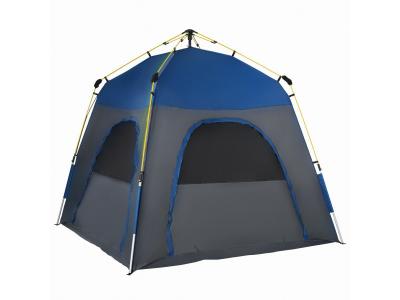 OUTSUNNY  - Tente de camping - Polyester - 240x240x199cm - Bleu