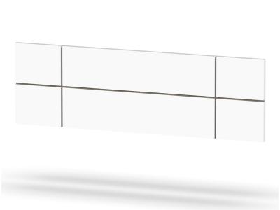 PEGANE Tete de lit adulte coloris Blanc / Cambrian - Hauteur 50 x Longueur 160 x Profondeur 3.2 cm --