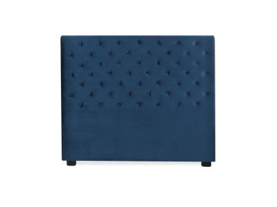 INTENSEDECO INTENSE DECO T&ecirc;te de lit capitonn&eacute;e Constance 140cm Velours Bleu Fonc&eacute;