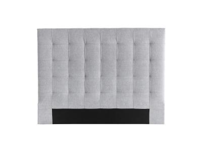 MILIBOO  T&ecirc;te de lit capitonn&eacute;e en tissu gris L160 cm HALCIONA