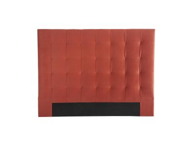 MILIBOO T&ecirc;te de lit capitonn&eacute;e en tissu velours terracotta L160 cm HALCIONA